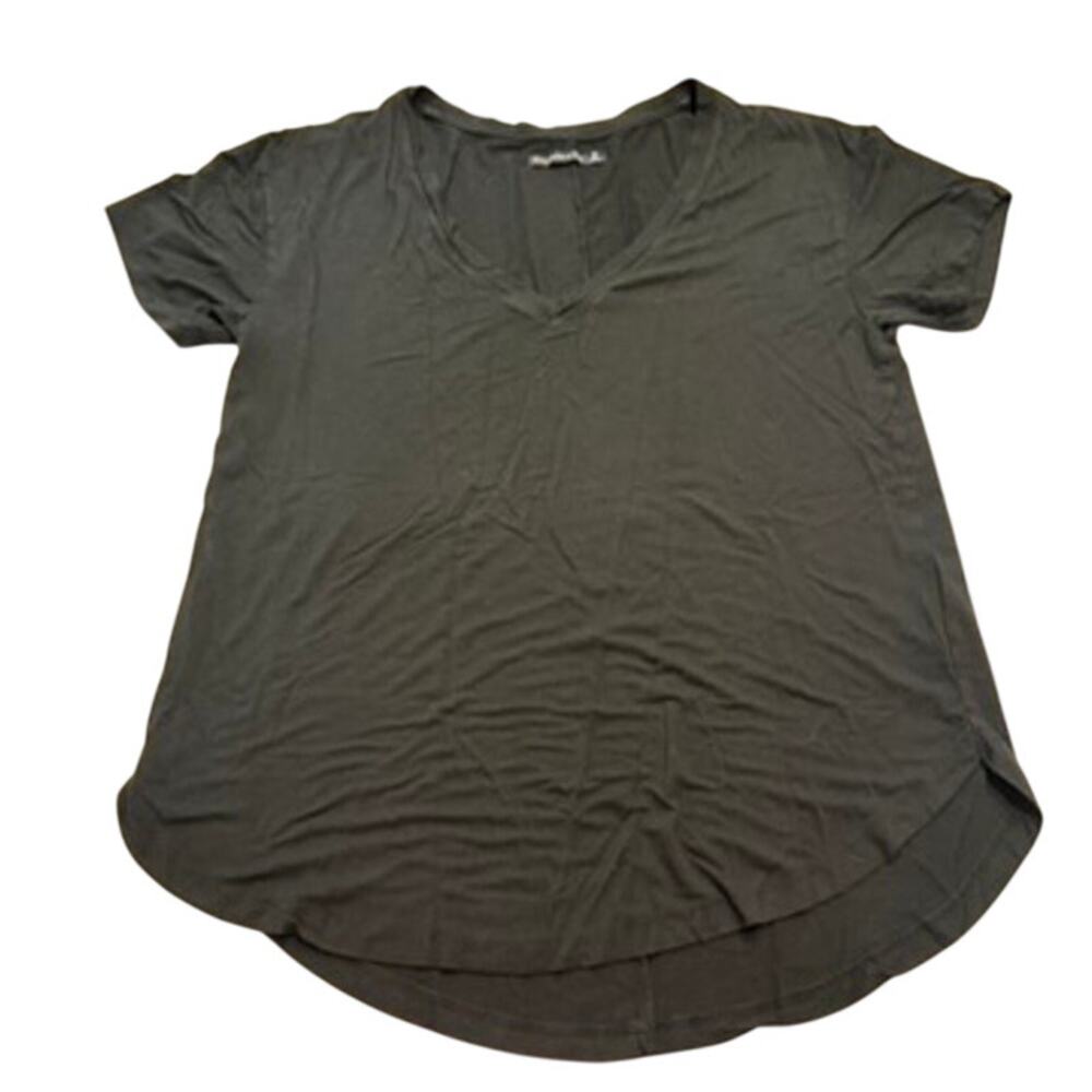 Abercrombie & Fitch V-Neck Soft A&F Drapey in Black, Size M